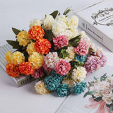 1-5Bundle Artificial Hydrangea Flower Silk Bouquet Party Home Decor UV Resistant Hydrangea