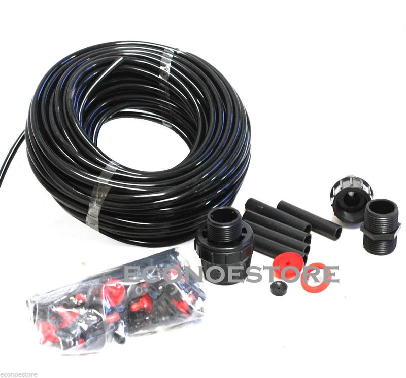 150FT Hydroponics Greenhouses Watering Hose Drip Irrigation Plants Garden Garden Plants