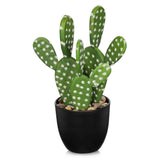 Artificial Cactus Plants 9.8 inch Small Faux Cactus Plants Indoor Fake Desert... Green Plant
