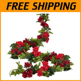 Versatile Silk Flower Garlands - 4 Pack Green Plant