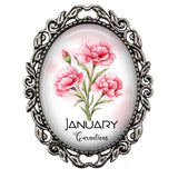 January Birth Month Flower Carnations Brooch Pin Sweater Scarf Coat Brooch Gift Carnation