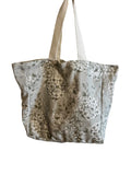 NWOT Hydrangea Large Floral Green Farmers Market Tote Bag W Handles & Rhinestone Hydrangea