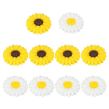 30mm Silicone Flower Beads, 10 Pcs Sunflower Bead, 2 Color Sunflower
