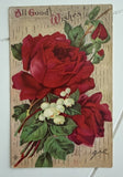 All Good Wishes Roses Lily of the Valley Flowers Postcard Lily