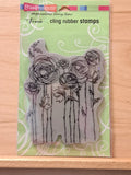 402 Stampendous Ranunculus Field Flower Floral Cling Rubber Stamp Ranunculus