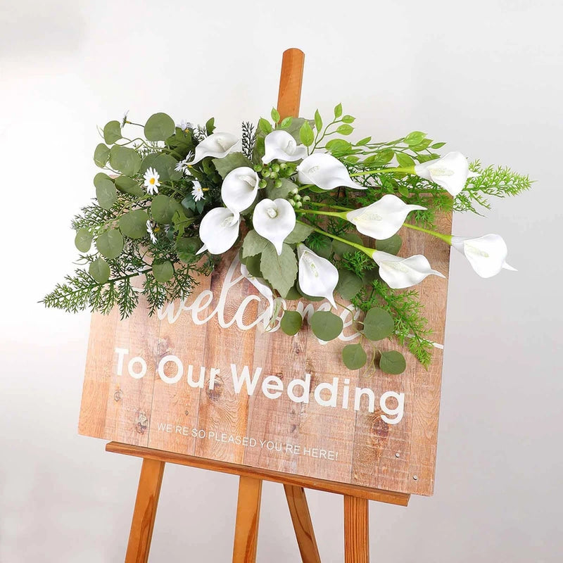 Wedding Arch Flowers Faux Calla Lily Flower Wall Door Artificial Floral Swag Lily