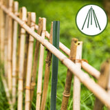 5 Pcs Faux Bamboo Poles Green Plastic Plant Stakes for Garden and Balcony Green Plant