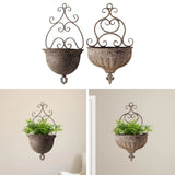 Wall Planter Vintage Style Hanging Flower Pot for Garden Courtyard Railing Garden Plants
