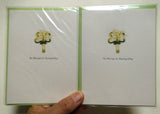 2 Papyrus Cards High Quality Calla Lilies IN DEEPEST SYMPATHY Thinking of You Lily