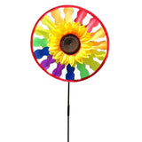 Easy to Install Yard Sunflower Windmill Whirling Wind Spinner for Outdoor Play Sunflower