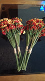 Artificial Daisy 4 Bundles Daisies Flowers Outdoor UV Resistant Red + Orange NEW Daisies