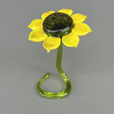 4" Glass Sunflower Ornaments Sunflower  Figurine Flower Sculpture Art Gift Sunflower