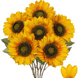 Silk Yellow Sunflowers 26" Long Stem Artificial Fall Flowers Sunflower