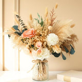 Luxury Pampas Grass Floral Arrangement with Vase Boho Centerpiece Decor Pampas Grass