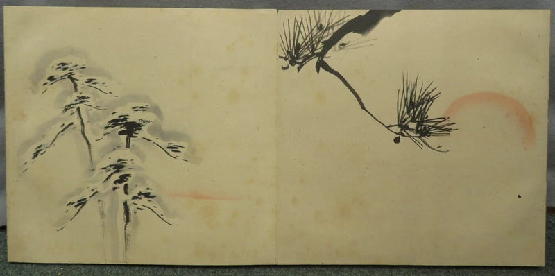 Morimura Yoshina Japanese Painting Plants Flowers Lily Dragonfly Grasshopper Lily