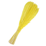60Pcs Pampas Grass,17" Fake Pampas Grass for Wedding Decoration,Yellow Pampas Grass