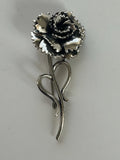 VTG Sarah Coventry Sterling Silver Carnation Flower Brooch Carnation