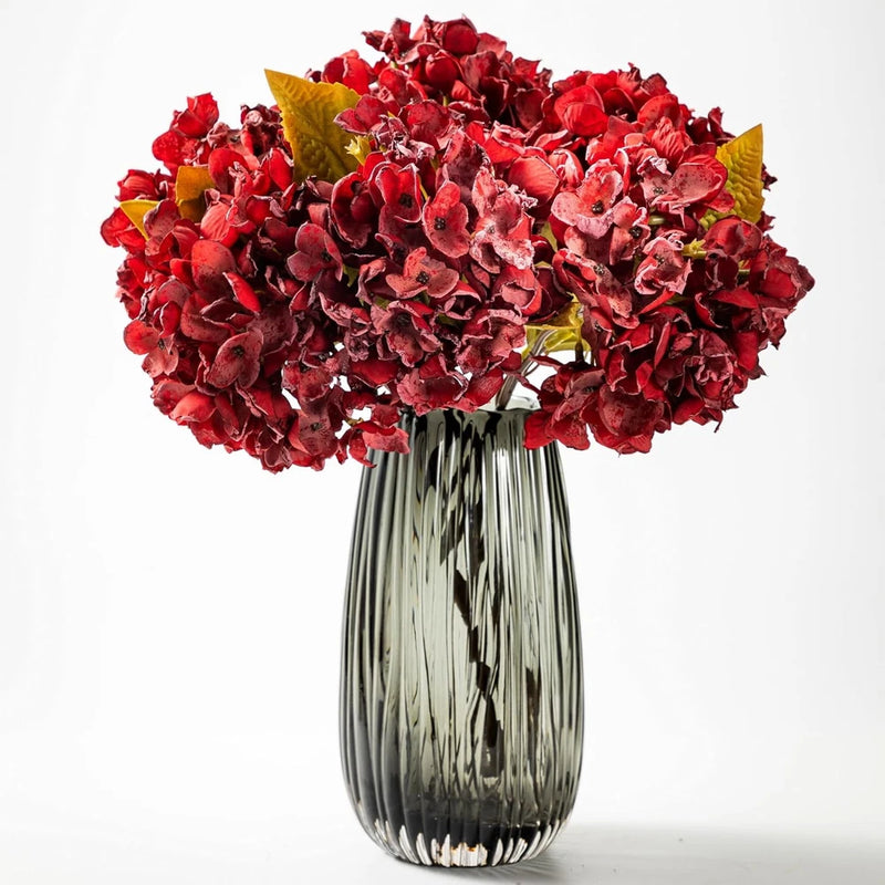 Silk Fall Flowers Artificial Silk Dried Hydrangea Flowers Artificial Fall Flower Hydrangea