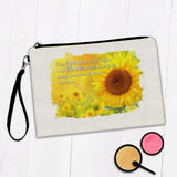 Gift Makeup Bag : Sunflower Friendship Quote Flower Floral Yellow Decor Friends Sunflower