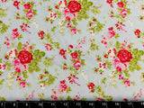 Fat Quarter 18Óx21Ó Rose Garden Easter Floral Pink Flower Spring FABRIC COTTON Flowering Plants