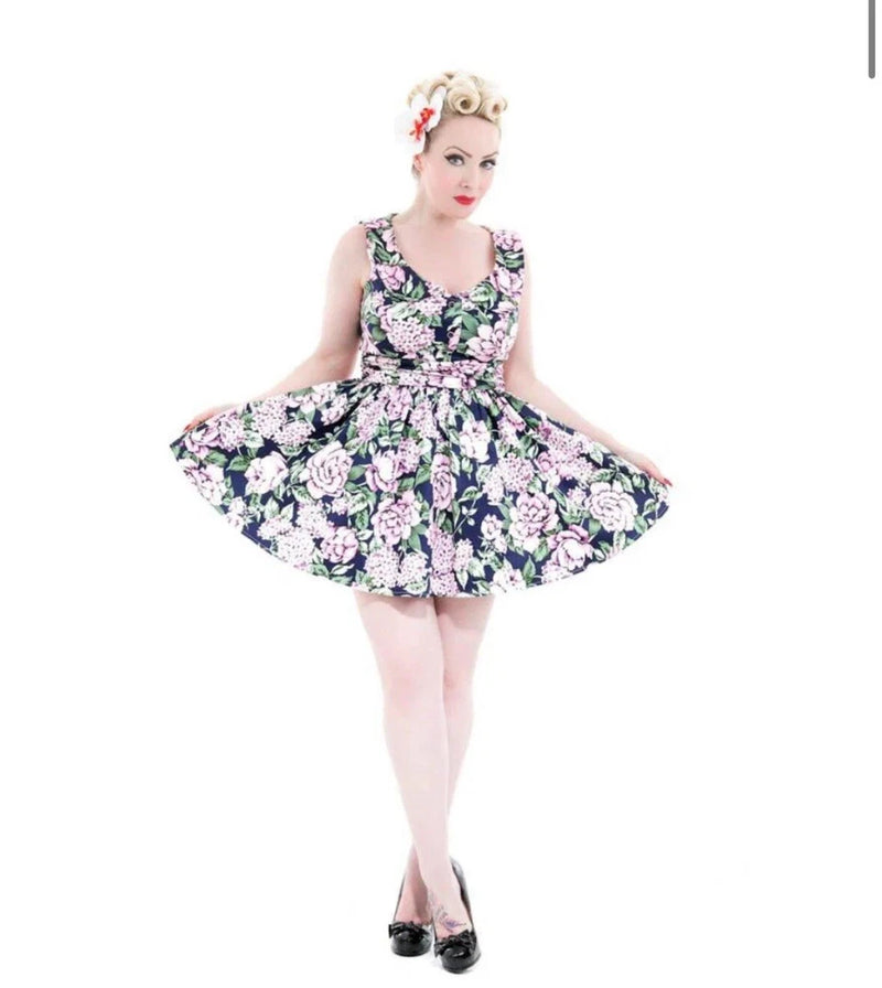Hearts and Roses Carnation Mini Dress UK 14/US 10 Carnation