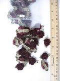 3/4"/1 3/8" Ribbon Carnation Flower Trim - Burgundy - 75 pc - Ships from US Carnation