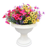 12 Outdoor Artificial Flower Pieces, Bulk Fake Plastic Plants for Porch, Wind... Green Plant