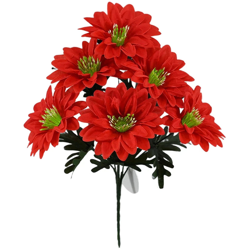 6 Piece Silk Peony Chrysanthemum Artificial Flowers for Table and Entryway Peony