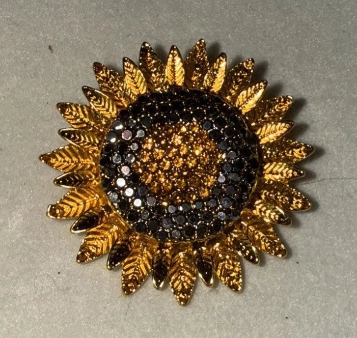 NWT Trendy Sunflower Brooches Pins Enamel Accessories Sunflower