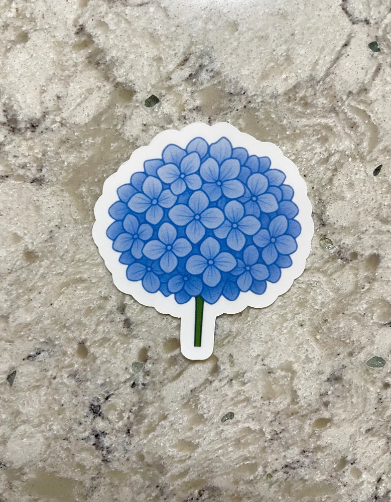 Hydrangea Flower Head Sticker l Gloss or Holographic Laminate l Waterproof Decal Hydrangea