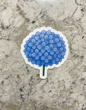 Hydrangea Flower Head Sticker l Gloss or Holographic Laminate l Waterproof Decal Hydrangea