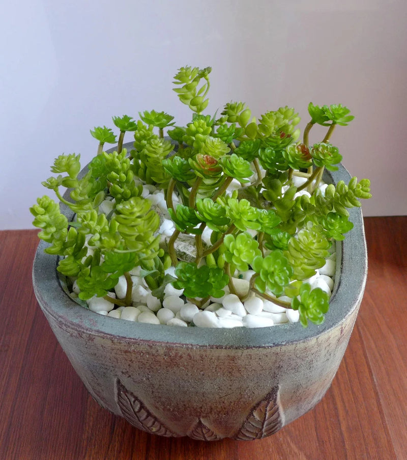27 Pcs Miniature Artificial Succulents Grass Fair Garden Decoration Green Plant