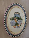 Sakura by Debbie Mumm Hydrangea Spring Floral Oval Platter 14Ó L x 10.25Ó Hydrangea