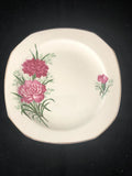 Vintage Alfred Meakin 22K Gold Square Pink Carnation  6.25Ó Bread Butter Plate Carnation