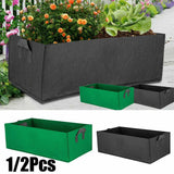 24x12x8in Planting Grow Bag Fabric Raised Flower Bed Garden Vegetable Planter US Garden Plants