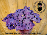 25lbs. Purple Dry Shelf Rock Large 9"-14" Lightweight, Porous, Aquariums Live Anemone