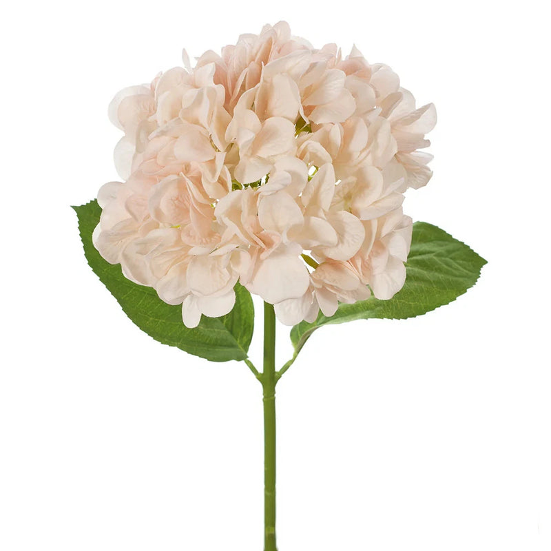 Artificial Silk Hydrangea Flower Stem - Soft Pink Hydrangea