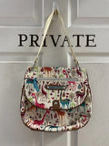 Colorful Lily Bloom Shoulder Purse Giraffe Print Pre-Owned GC. Lily