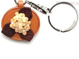 Hydrangea Flower Handmade 3D Leather Keychain/Charm *VANCA* Made in Japan #56353 Hydrangea