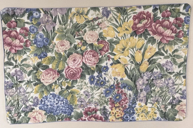 Glynda Turley's 2 Pillow Shams Flower Garden King Tulip Hydrangea Iris Shabby Hydrangea