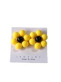 Summer Sunflower Inspired Earrings Casual Beads Yellow/Black Acrylic Sunflower