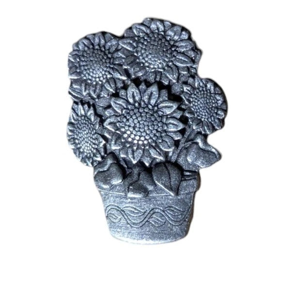 VTG Birds & Blooms Metal Sunflower Pin 2006 Sunflower
