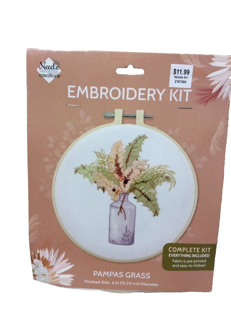 Needle Creations Embroidery Kit Ò Pampas GrassÓ Pampas Grass
