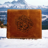 Hydrangea Leather Wallet Bifold Premium Quality Buffalo Flower Floral Gift NEW Hydrangea