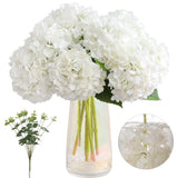 4pcs Fake Hydrangea with Vase -3D Real Touch Faux Hydrangea Flowers and 3pcs ... Hydrangea