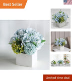 Low-Maintenance Blue Hydrangea Arrangement in Ceramic Pot - Perfect Indoor Decor Hydrangea