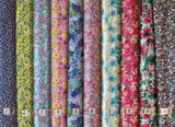Floral Print Cotton Blend Fabric 56"- 60" Wide By The YARD Flowering Plants