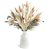 126pcs Dried Pampas Grass Decorations, Dried Flowers, Dried Bouquet in Vase, Pampas Grass