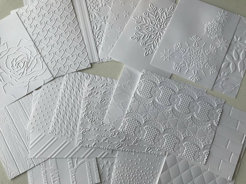 Embossed Card Fronts Stampin Up - 2 sheets of cardstock 4 x 5.25 inches Bouquet
