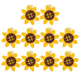10 Pcs Sunflower Clip Cute Hair Accessories Crochet Floral Hairpins Sunflower